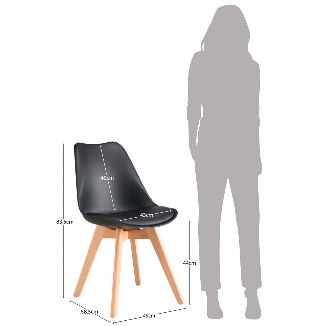 Silla SCANDINAVE II Negro