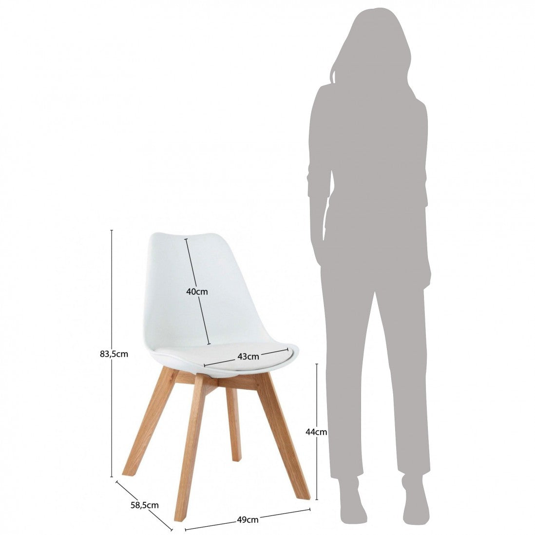 Silla SCANDINAVE II Blanco