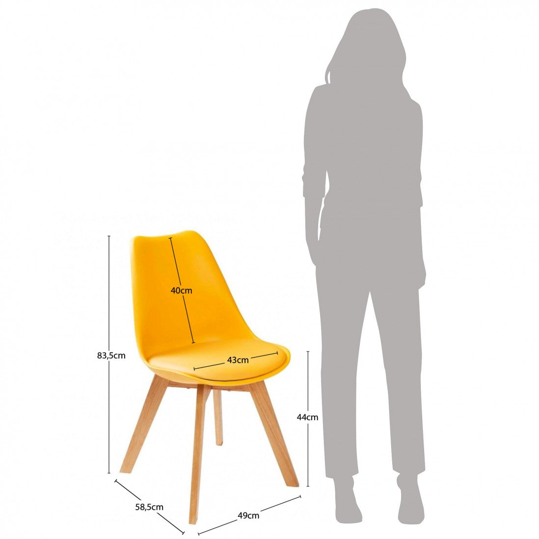 Cadeira SCANDINAVE II Amarelo